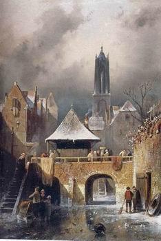 unknow artist European city landscape, street landsacpe, construction, frontstore, building and architecture. 090 France oil painting art